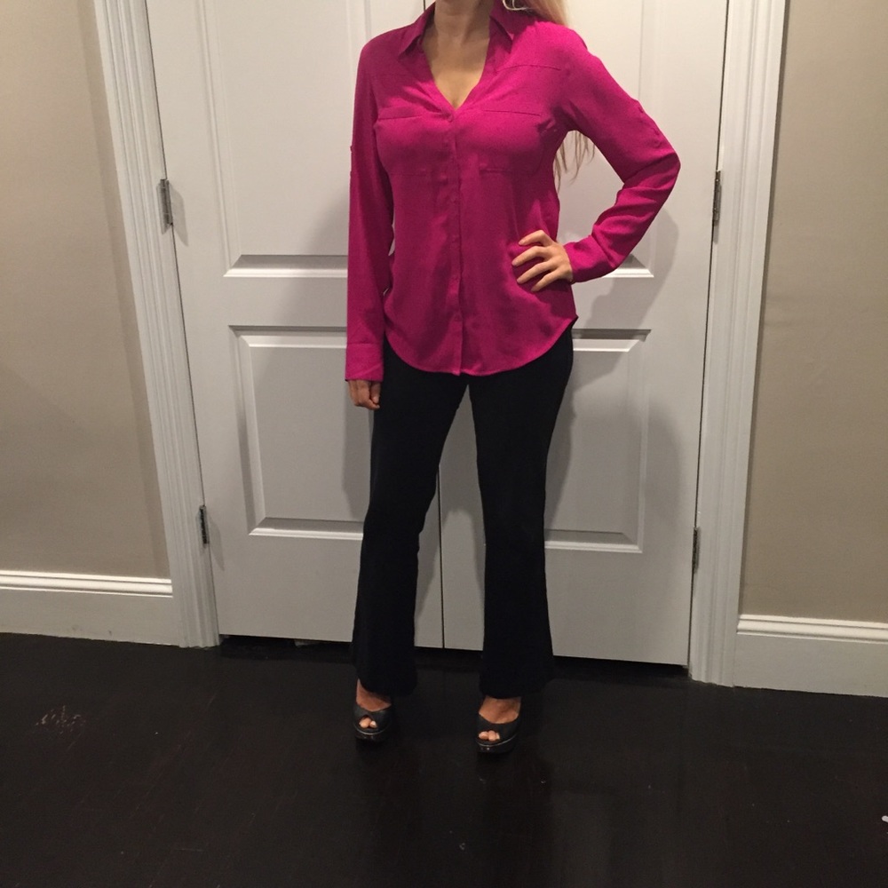 Express original fit Portofino pink blouse size XS